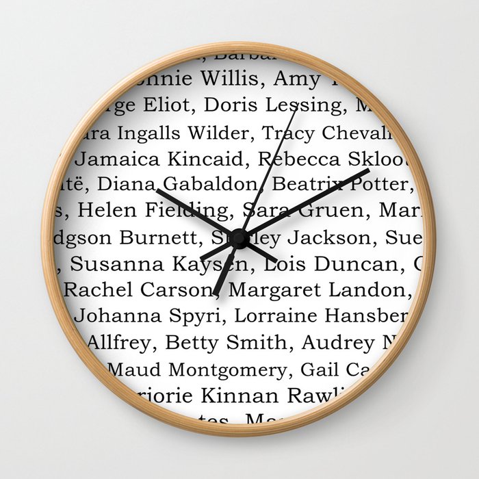 The Ladies of Literature Pattern Wall Clock