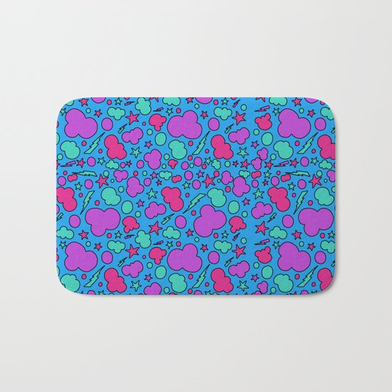 Colorful chaotic storm Bath Mat