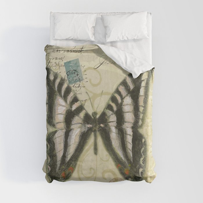 Zebra Butterfly Duvet Cover