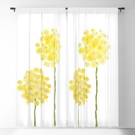 two abstract dandelions watercolor Blackout Curtain