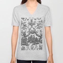 Woman Being Crowned with a Circlet of Roses 4 V Neck T Shirt