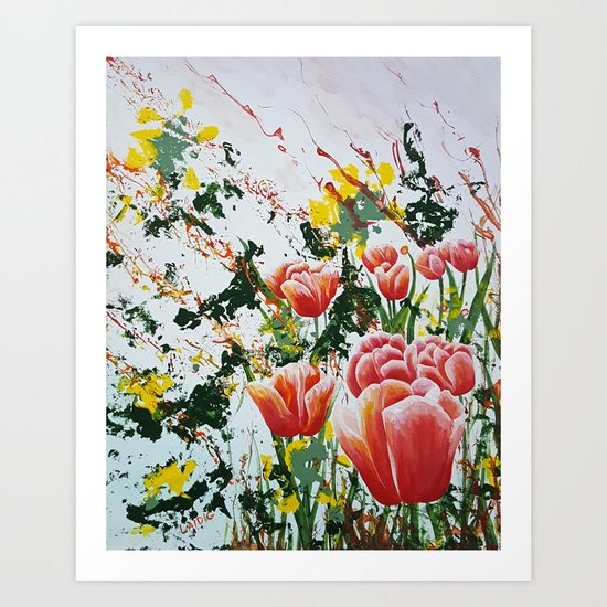 Edge Of A Tulip Garden Art Print By Alaidig Society6