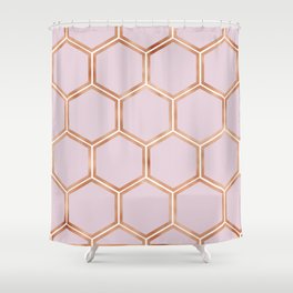 Copper candy honeycomb Shower Curtain