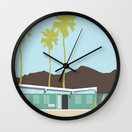 Mid-Century Modern Palm Springs Inspired House #2 Wall Clock