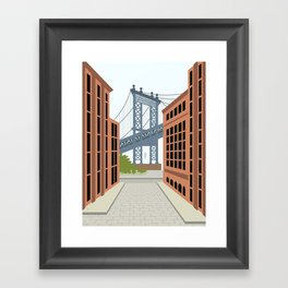 Manhattan Bridge, DUMBO, Downtown Brooklyn, NYC Framed Art Print