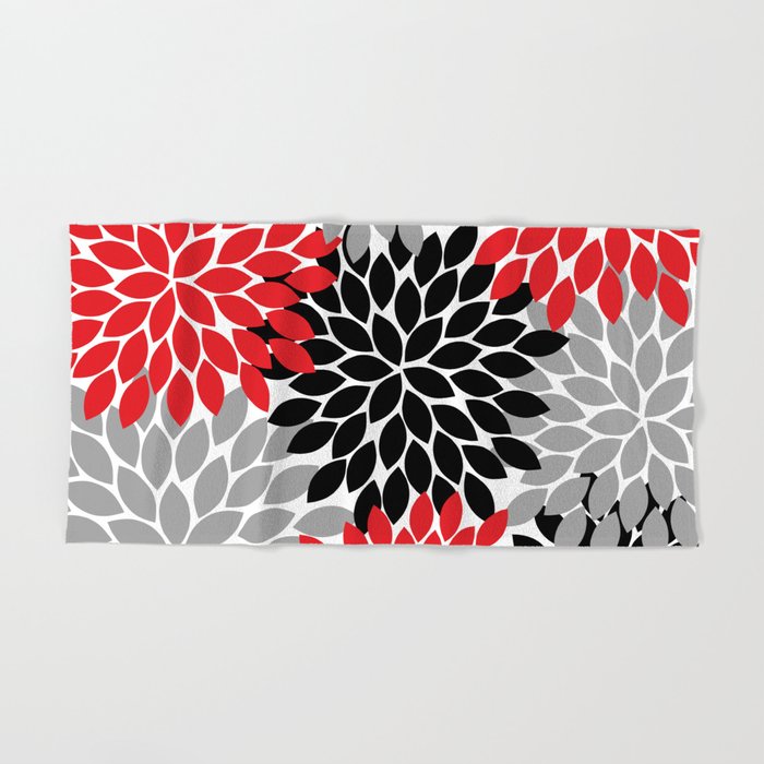 Red and cheap gray bath towels