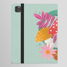 Groovy mushrooms and flowers iPad Folio Case