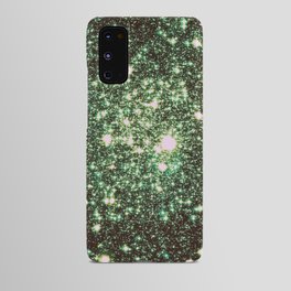 Green Gold Galaxy Sparkle Stars Android Case