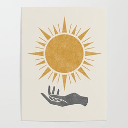 Sunburst Hand Poster
