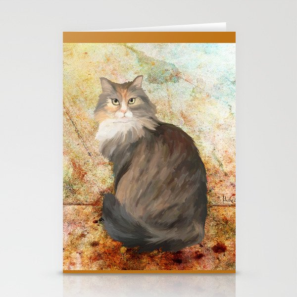 Maine coon cat Stationery Cards