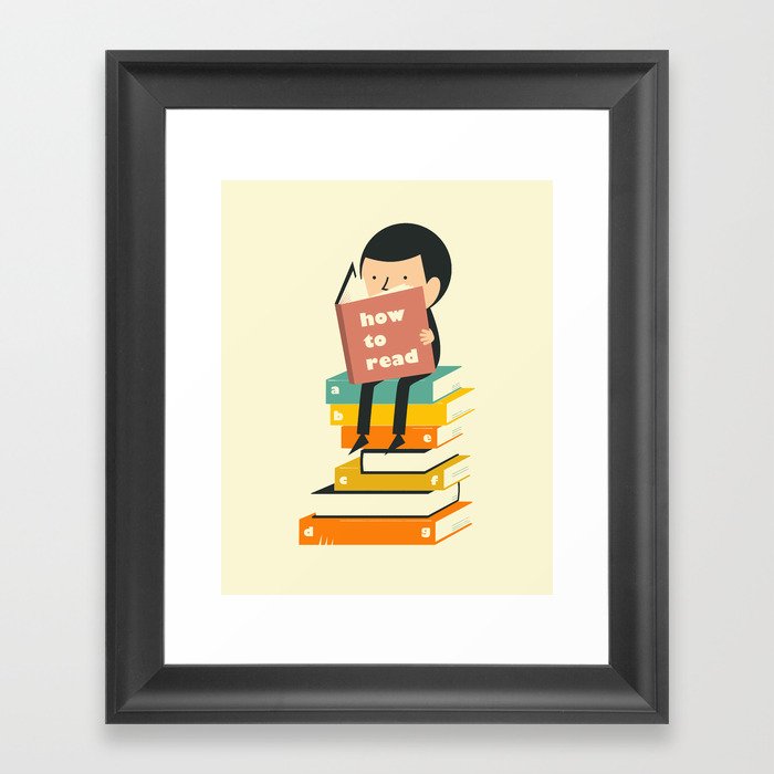 HOW TO READ Framed Art Print