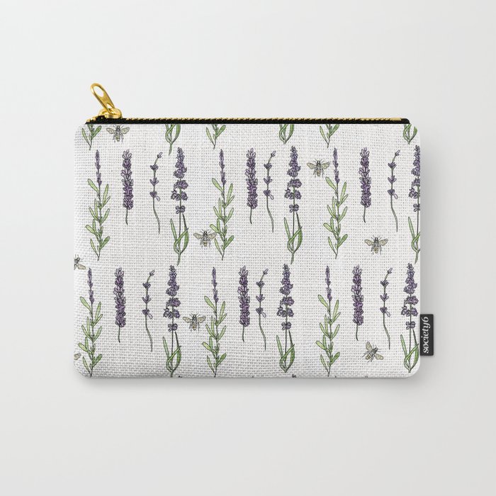 Lavender & bees Carry-All Pouch
