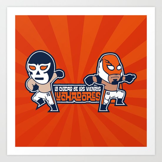 Los Luchadores Art Print