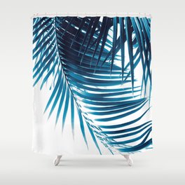 Palm Leaves Blue Vibes #1 #tropical #decor #art #society6 Shower Curtain