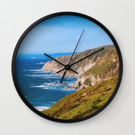 Blue California Coast Wall Clock