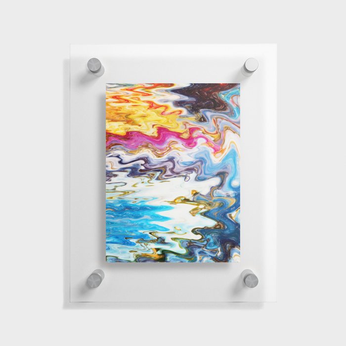 Psychedelic Fluid Paint Artwork Floating Acrylic Print