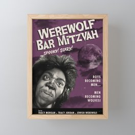 Werewolf Bar Mitzvah Spooky Scary Framed Mini Art Print