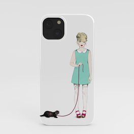 The girl with the ferret iPhone Case