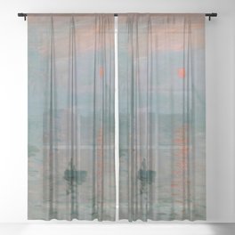 Claude Monet - Impression, Sunrise Sheer Curtain