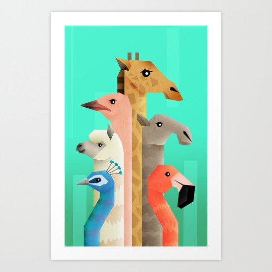 Long necks Art Print