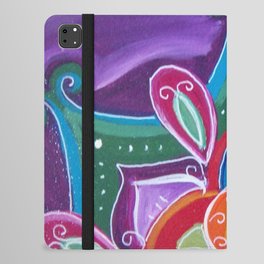 mandala violet, plants,modern art,colorful iPad Folio Case