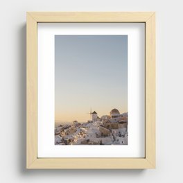 Santorini Sunset Recessed Framed Print