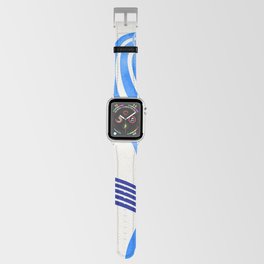 minimal organic waves blue Apple Watch Band