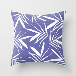 Leaves pattern, leaves, leaf, nature, pattern, digital, illustration, botanical, autumn, fallxmas, summer, painting, tropical, plant, graphicdesign, classic, minimal, decor, acrylic, tropical,  purple,  Throw Pillow