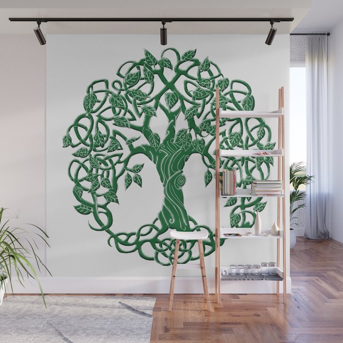 Tree of life green Wall Mural by astrablink7 | Society6