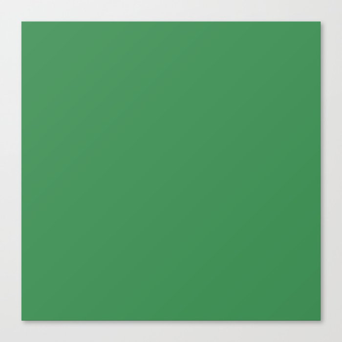 Green Solid Color Canvas Print