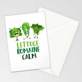Lettuce Romaine Calm Stationery Cards
