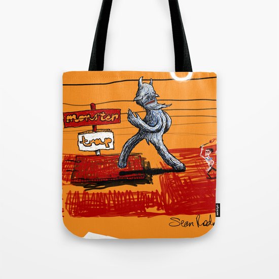 the trapping of the peace monster Tote Bag