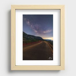 A Coastal Milky Way by the Seaside Road Recessed Framed Print