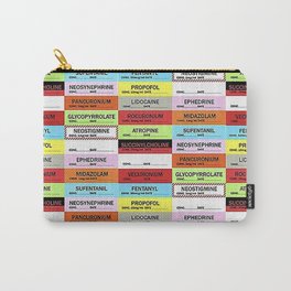 Anesthesia Labels Carry-All Pouch | Medical, Metal, Plastic, Pop Art, Labels, Paper, Pattern, Fabric, Anesthesia, Anesthesialabels 