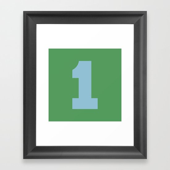 Number 1 Framed Art Print