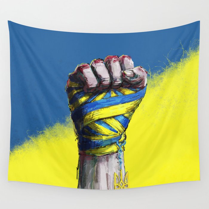 Stand with Ukraine Wall Tapestry