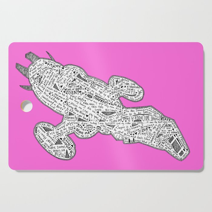 PINK Fire Fly Cutting Board