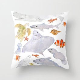 Sea Animals Throw Pillows For Any Room Or Decor Style Society6