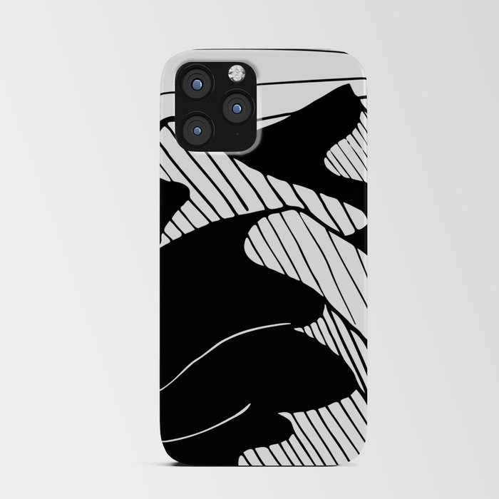 Abstract black and white sand desert iPhone Card Case