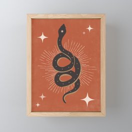 Slither - Terra Cotta Framed Mini Art Print