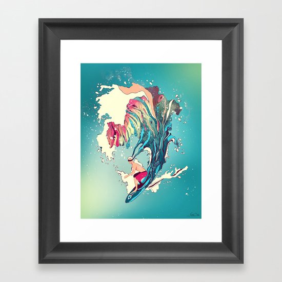 Blind Surfer Framed Art Print