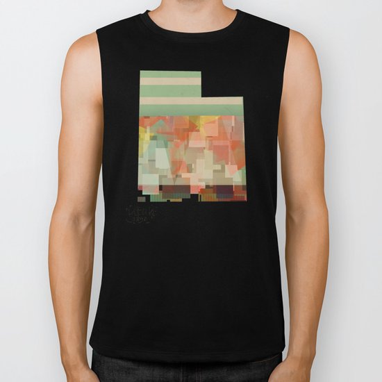 Utah state map Biker Tank