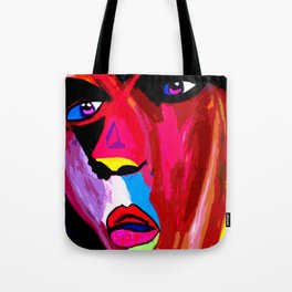 Colorful Pop-Art Face Tote Bag