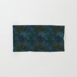 Dark Floral Batik Pattern Hand & Bath Towel