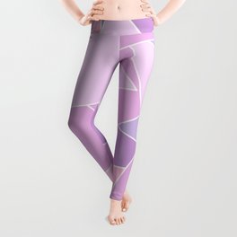Pastel Triangles Pink & Lilac Leggings