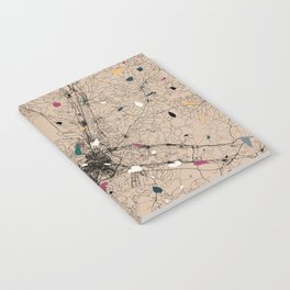 Spain, Zaragoza - Terrazzo City Map Collage Notebook