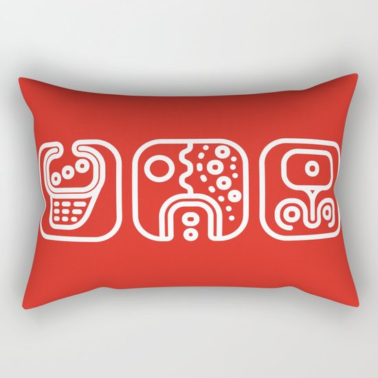Mayan Glyphs ~ ABSTRACT Rectangular Pillow