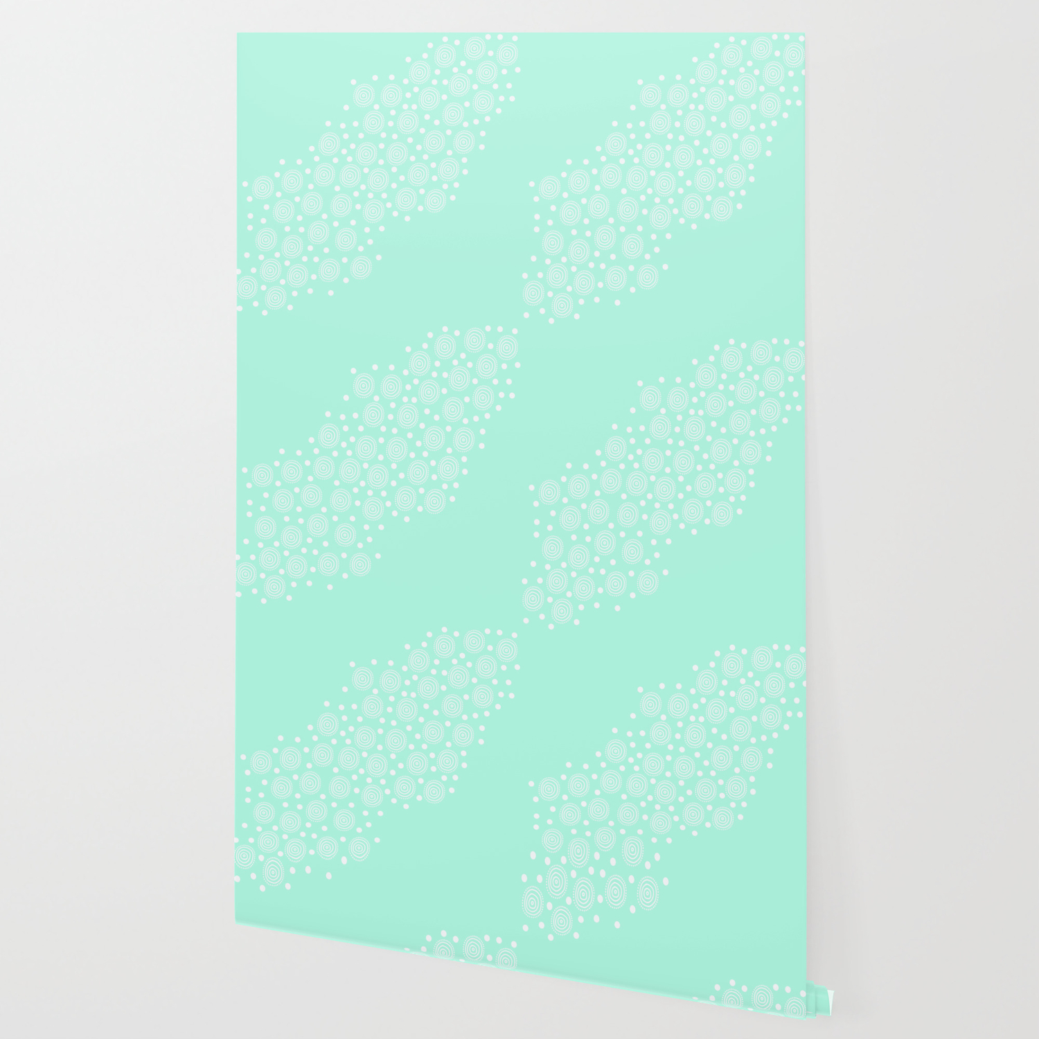 Circles In Circles On Pastel Teal Wallpaper By Whoopsidoodle