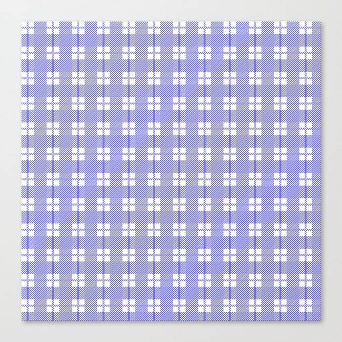 Modern Periwinkle Blue Tartan Plaid Pattern,Very Peri,Scotland,Scottish,stewart,clan,clark,scot,gingham,checkered,check,classic,traditional,stripes Canvas Print