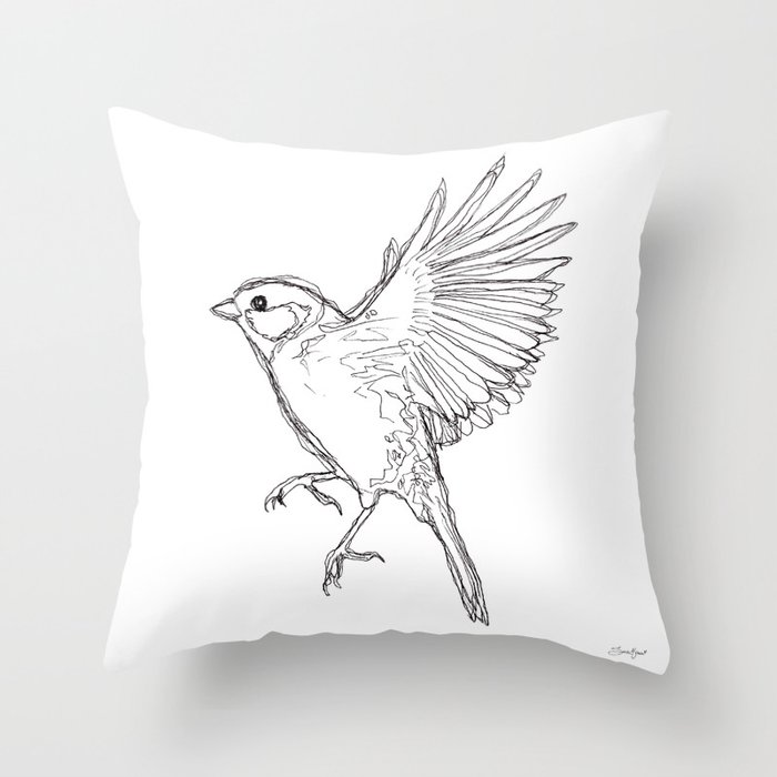 Drawing To Be Free Throw Pillow